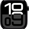 Умные часы Apple Watch Series 10 46 мм (алюминиевый корпус, черный/черный, спортивный силиконовый ремешок M/L)