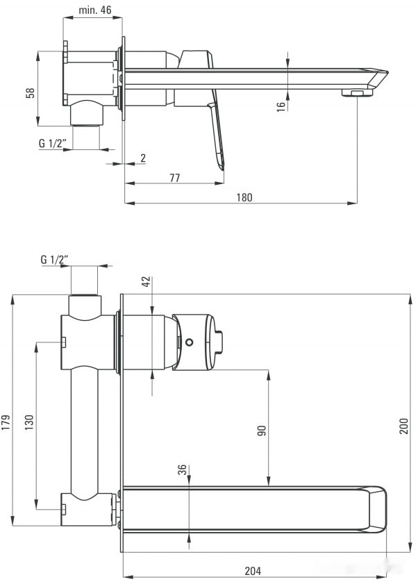 Смеситель Deante Arnika Nero BQA N54L