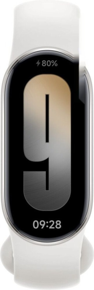Фитнес-браслет Xiaomi Smart Band 9 (серый титан, со светло-серым силиконовым ремешком, международная версия)