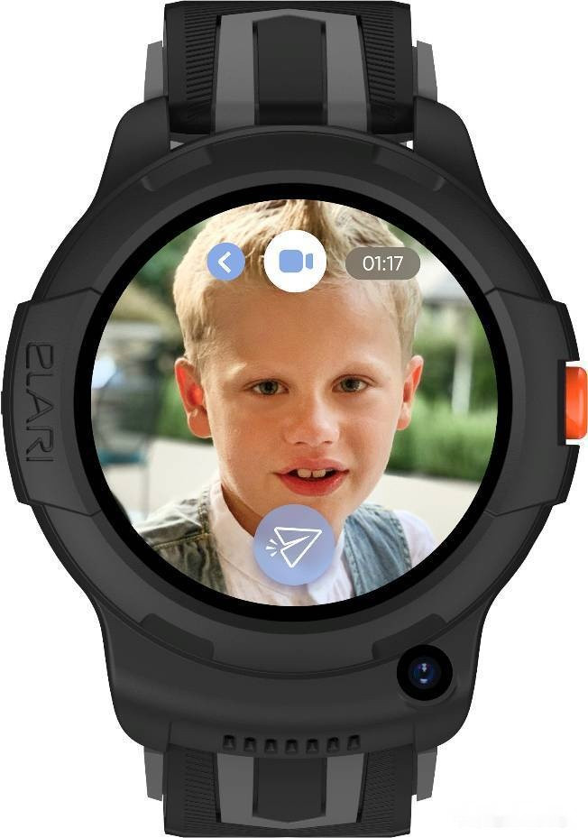 Детские умные часы Elari KidPhone 4G Wink (черный)