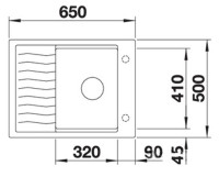 Кухонная мойка Blanco Elon 45 S (Антрацит)
