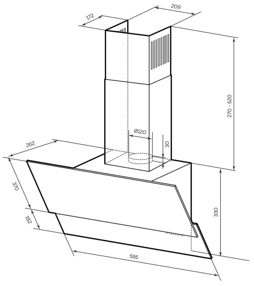 Вытяжка LEX Mera 600 (белый)