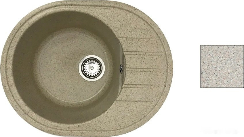 Кухонная мойка БелЭворс New Lux (темно-бежевый)
