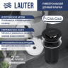 Умывальник Lauter 21674B + клапан 21190B + сифон 21635B (черный матовый)