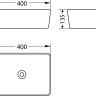 Умывальник Lauter 21674B + клапан 21190B + сифон 21635B (черный матовый)