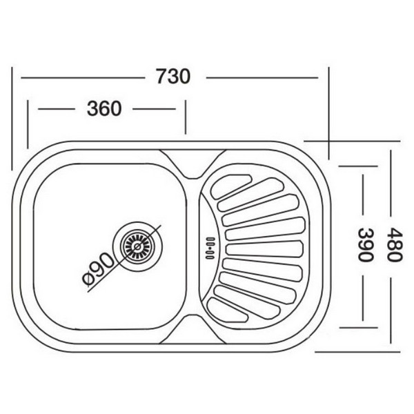 Кухонная мойка Kromevye ЕХ 151 D