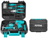Дрель-шуруповерт Total THKTHP10812 (с 1-м АКБ, кейс, набор оснастки)