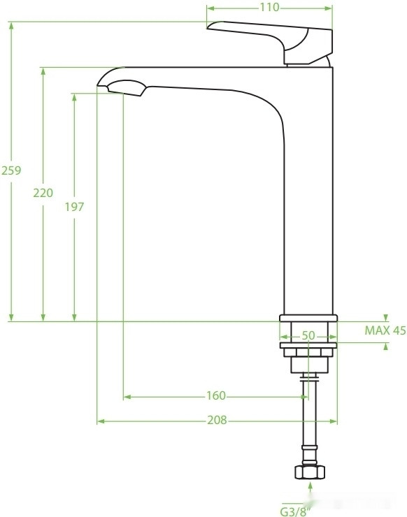 Смеситель Laveo Alea BLE 02ND