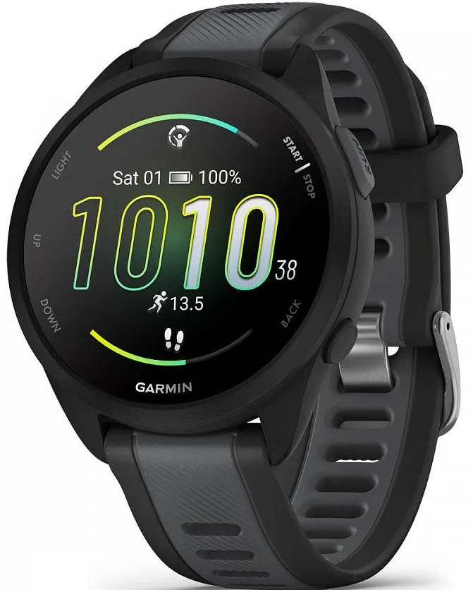 Умные часы Garmin Forerunner 165 (черный/сланцево-серый)