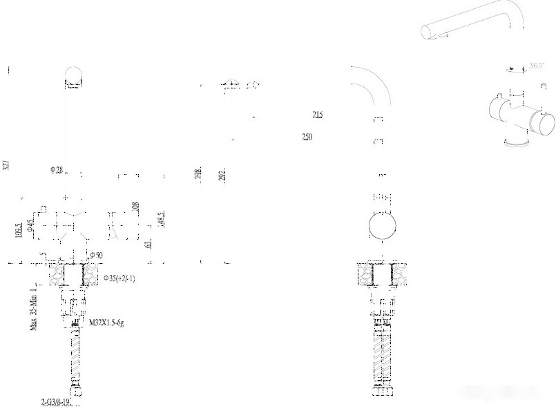 Смеситель Elleci T01 Cromato