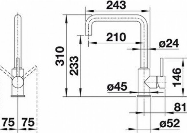 Смеситель Blanco MILI (Coffee)