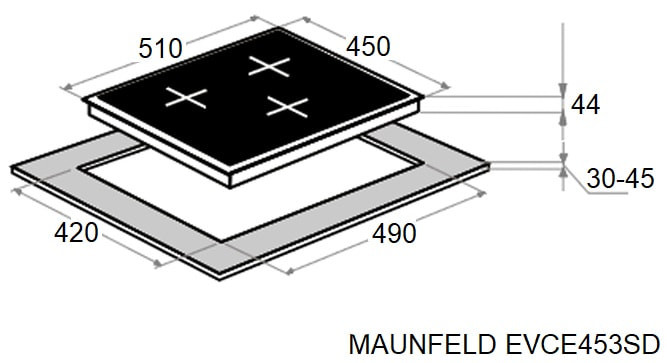 Варочная панель Maunfeld EVCE453SDPBK