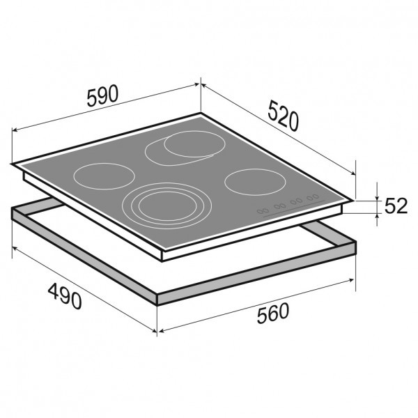 Варочная панель Zigmund & Shtain CN 38.6 B