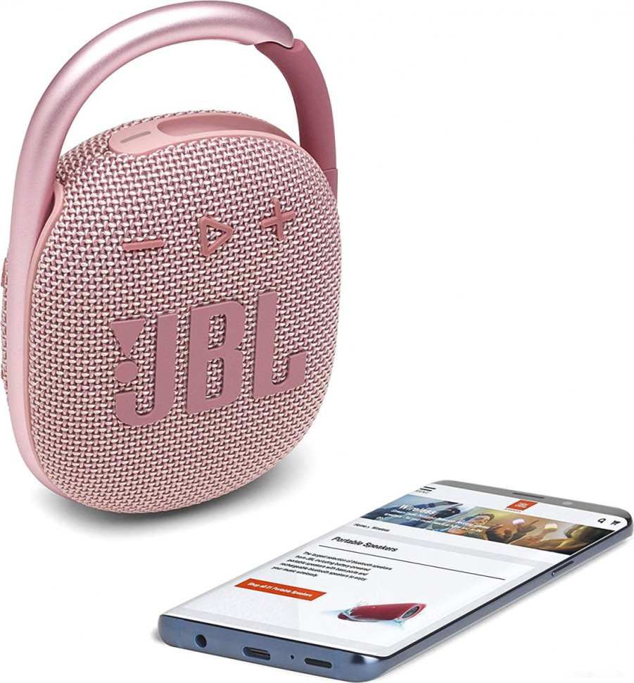 Портативная акустика JBL Clip 4 (розовый)