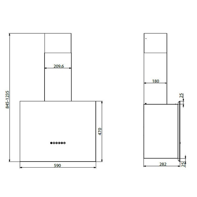 Вытяжка Elikor Метеорит 60П-700-Э4Д черный/состаренное срб