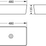 Умывальник Lauter 21674A + Moon 21СК8691BS с сифоном 21635B (черный матовый)