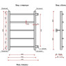 Полотенцесушитель Ростела Соната боковое подключение 1" 5 перекладин 40x60 см