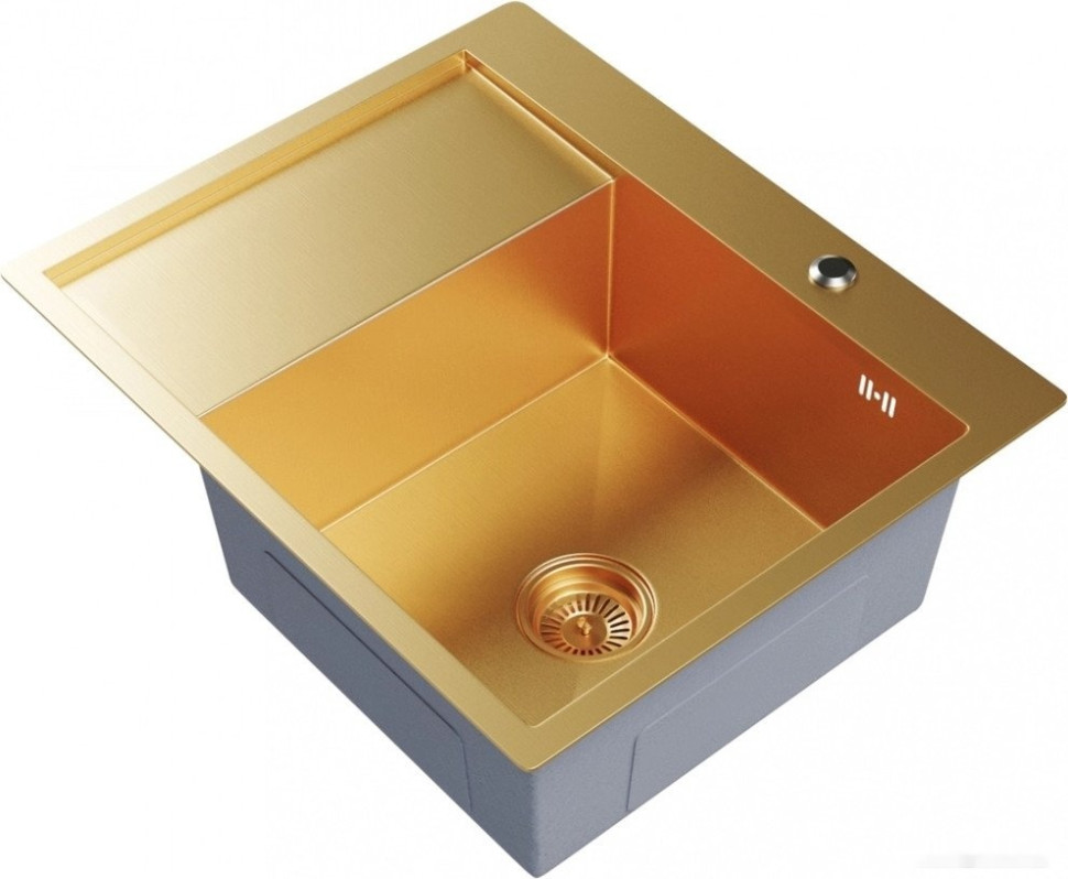 Кухонная мойка Mixline Pro 552927 (золото, с сифоном)