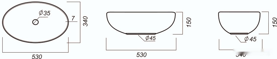 Умывальник SANITA LUXE Ringo Slim RNGSLWB01S