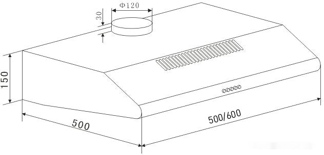 Вытяжка Maunfeld MP-1 50 (белый)