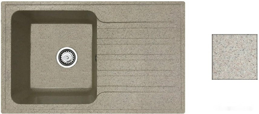 Кухонная мойка БелЭворс Styl L (темно-бежевый, без сифона)