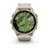 Умные часы Garmin Fenix 8 Sapphire 43мм (золотистый, дымчато-серый ремешок)