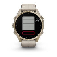 Умные часы Garmin Fenix 8 Sapphire 43мм (золотистый, дымчато-серый ремешок)