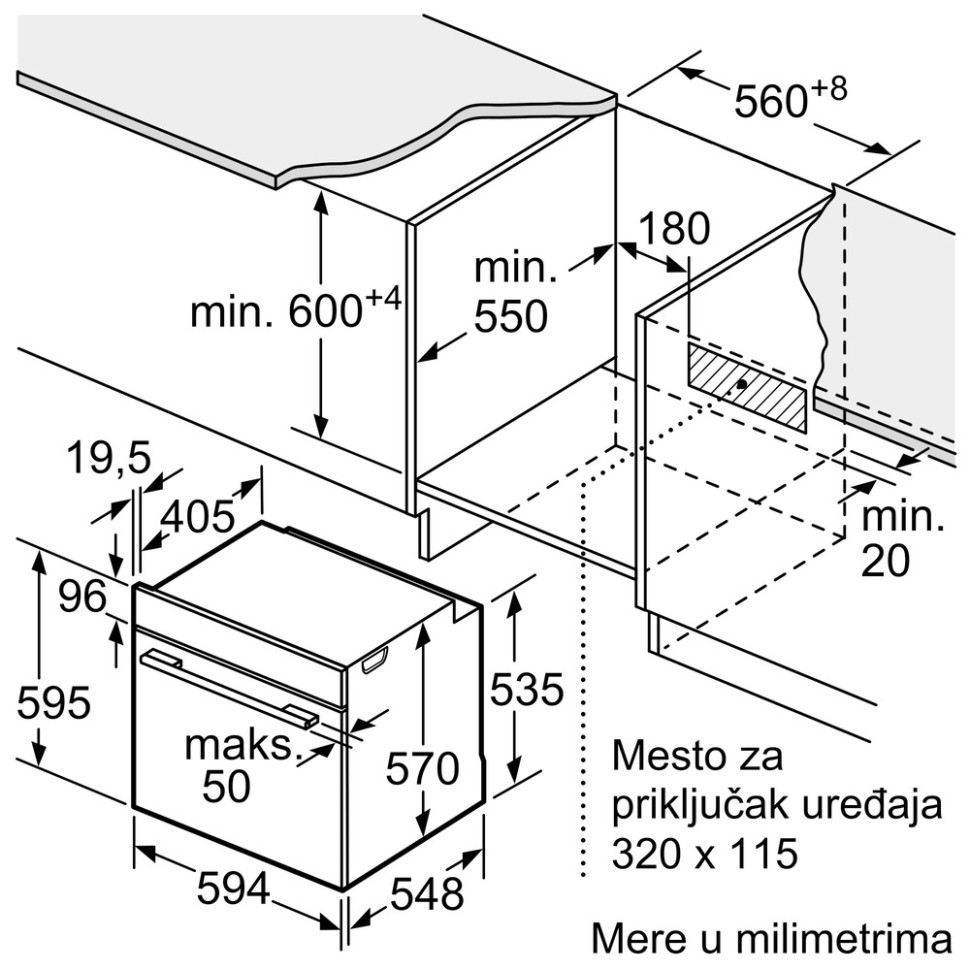 Духовой шкаф Bosch Serie 6 HBG5780S0