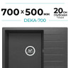 Кухонная мойка Polygran Deka 700 (черный)