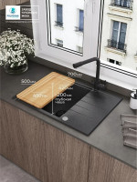 Кухонная мойка Polygran Deka 700 (черный)