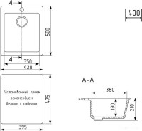 Кухонная мойка Mixline ML-GM14 551908 (графит)