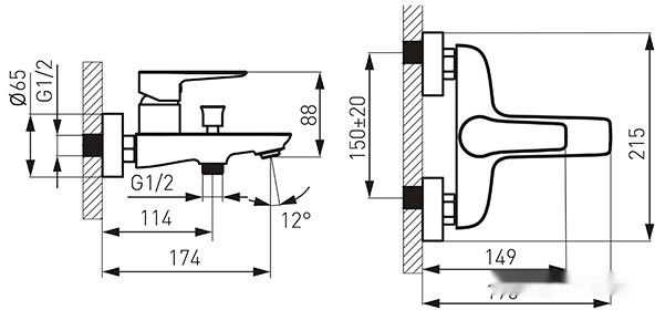 Смеситель Ferro Adore Black BDR1BLC