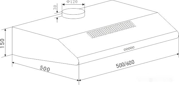 Вытяжка Maunfeld MP-1 60 (нержавеющая сталь)
