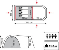 Палатка Tramp Anaconda 4 v2