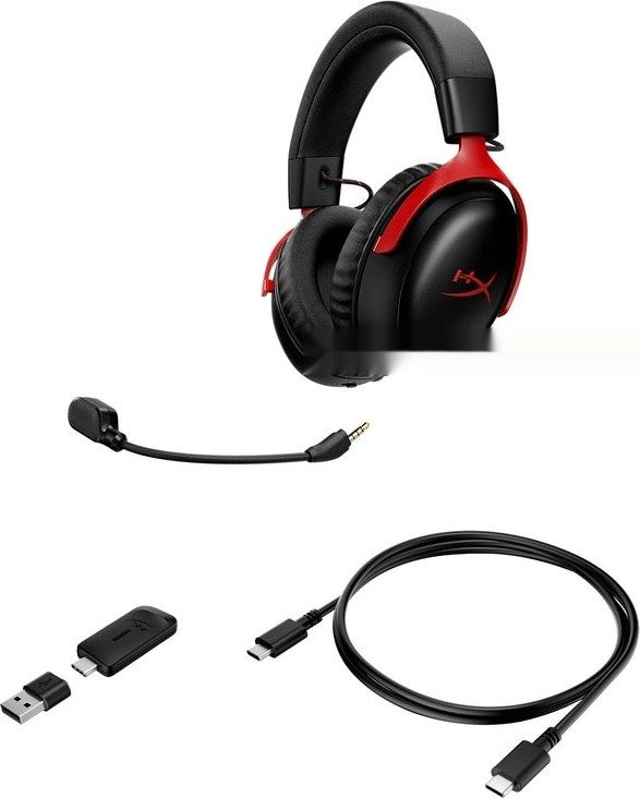 Наушники HyperX Cloud III S Wireless (черный/красный)