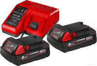 Аккумулятор для инструмента Milwaukee M18 M18NRG-202 4933459213 (2 x 18В/2 Ач + 12-18В)