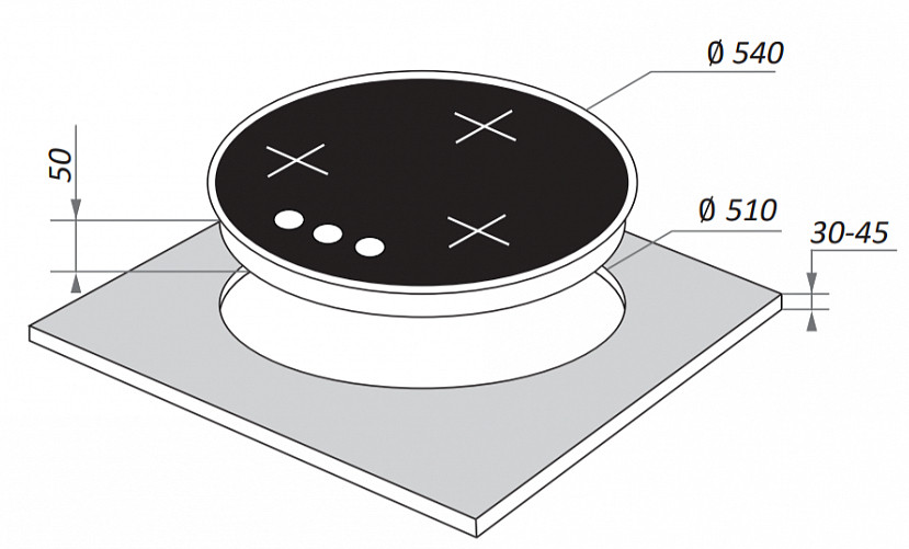 Варочная панель Maunfeld EGHG.43.23CB/G Варочная панель Maunfeld EGHG.43.23CB/G