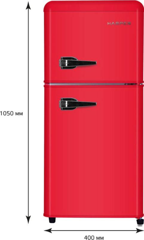 Холодильник с морозильником HARPER HRF-T140M (Red)