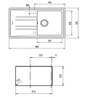 Кухонная мойка Teka STONE 50 B-TG карбон
