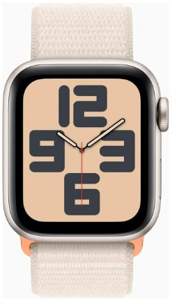 Умные часы Apple Watch SE 2 2023 40мм (сияющая звезда/сияющая звезда, нейлоновый ремешок)