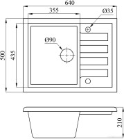 Кухонная мойка БелЭворс Vega L (бежевый)