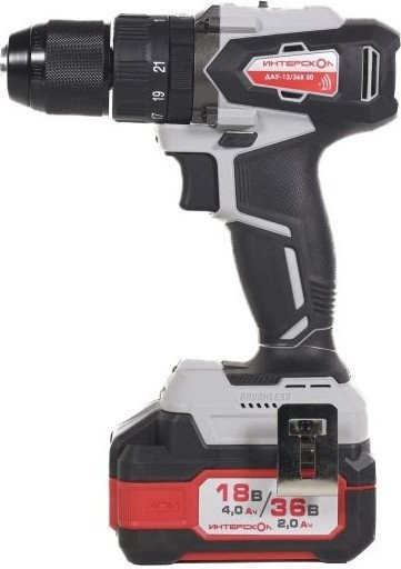 Ударная дрель-шуруповерт Интерскол ДАУ-13/36В 50 850.2.2.70 (с 2-мя АКБ, кейс)