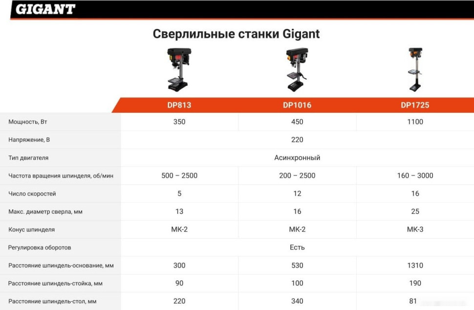 Сверлильный станок Gigant DP1016