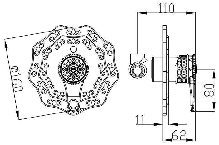 Смеситель Zorg A 404DK-BR (античная бронза)