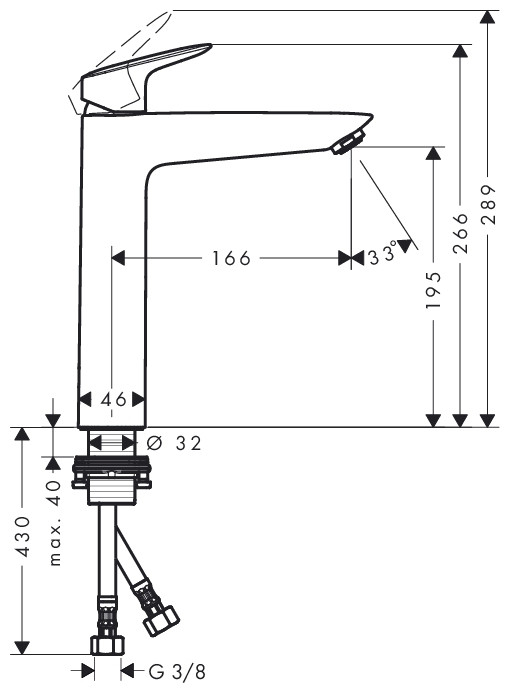 Смеситель Hansgrohe Logis 71091000