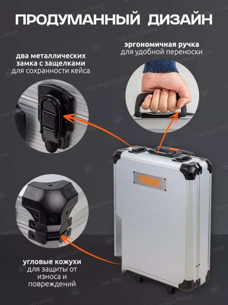 Универсальный набор инструментов ISMA 186-3(57361) (186пр)