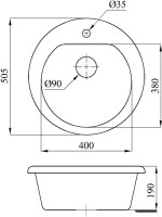 Кухонная мойка БелЭворс Nika (бежевый)