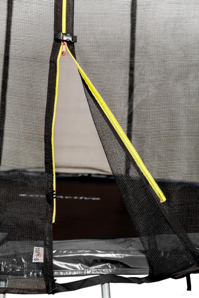 Батут GetActive Jump 10ft - 312 см с лестницей, внешней сеткой (черный)