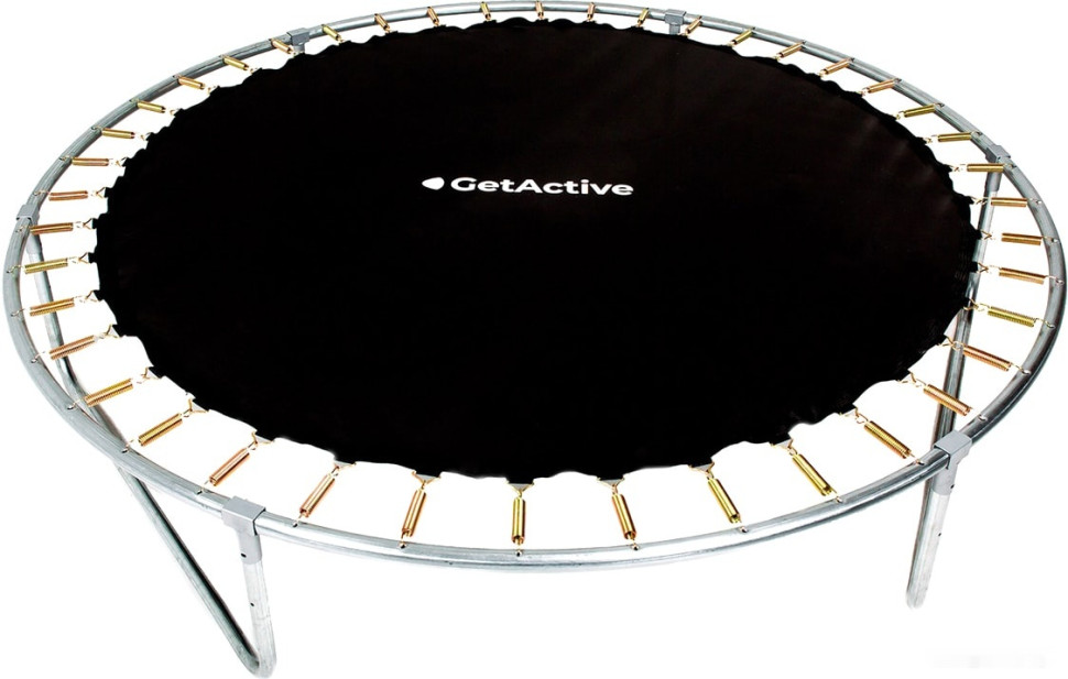 Батут GetActive Jump 10ft - 312 см с лестницей, внешней сеткой (черный)