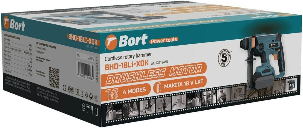Перфоратор BORT BHD-18Li-XDK 93413465 (без АКБ)